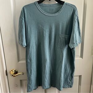 Mens VINEYARD Size Large Green Island Slub Tee